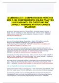  (COMBINED) ATI - COMPREHENSIVE PRACTICE 2019 A, RN COMPREHENSIVE ONLINE PRACTICE 2019 B NGN WITH 300 QUESTIONS AND CORRECT ANSWERS WITH RATIONALES GRADED|A+