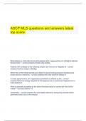 ASCP MLS questions and answers latest top score.