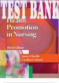 TEST BANK for Health Promotion in Nursing 3rd Edition. by Janice Maville, Carolina Huerta. ISBN 9781133711353 (Complete Chapters 1-22).