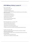 OCS MIlitary History Lesson 6 questions with answers graded A+ 2023/2024 verified to pass