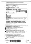 Pearson Edexcel GCE AS Mathematics Paper 22 June 2023 Question paper