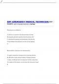 EMT (EMERGENCY MEDICAL TECHNICIAN) EMT- EXAM 6 with Complete Solutions / Verified