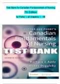 Test Bank Canadian Fundamentals of Nursing, 7th Edition By Potter and Perry's, Chapter 1 - 48 (Verified by Experts)