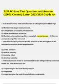 Z-51 Test Questions and Answers Latest Updated 2023/2024 Grade A+