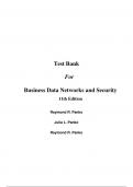 Test Bank For Business Data Networks and Security 11th Edition By  Raymond  Panko (All Chapters, 100% original verified, A+ Grade)