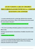 ATI RN NURSING CARE OF CHILDREN PROCTORED EXAM 2023 WITH NGN A+ VERIFIED QUESTIONS AND ANSWERS