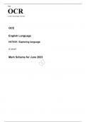 OCR A Level English Language PAPER 1 and 2 JUNE 2023 QUESTION PAPERS AND MARK SCHEMES