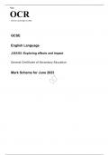 OCR GCSE (9–1) English Language PAPER 1 and 2 JUNE 2023 QUESTION PAPERS AND MARK SCHEMES