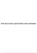 NUR 185 EXAM 2 QUESTIONS AND ANSWERS.