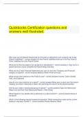 Quickbooks Certification questions and answers well illustrated.
