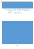 7 EXAMS ATI TEAS TESTBANK WITH ANSWERS
