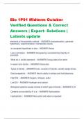 Bio 1P91 Midterm October Verified Questions & Correct  Answers | Expert- Solutions |  Latests update