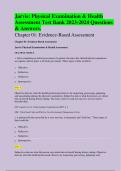 Jarvis: Physical Examination & Health Assessment Test Bank  Questions & Answers.