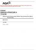 AQA A-level ENGLISH LITERATURE A 7712/2B Paper 2B FINAL MS JUNE 2023