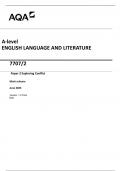 AQA A-level ENGLISH LANGUAGE AND LITERATURE    7707/2 Paper 2 Exploring Conflict  Mark scheme  June 2023  Version: 1.0 Final  