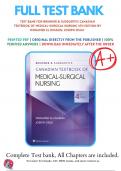 Test bank for Brunner and Suddarths Canadian Textbook of Medical-Surgical Nursing 4th Edition by Mohamed El Hussein; Joseph Osuji | 9781975108038 | Chapter 1-74 | All Chapters with Answers and Rationals
