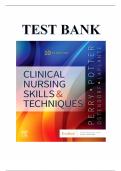 TEST BANK FOR Clinical Nursing Skills & Techniques, 10th Edition by Perry | 1 - 43 Chapters Updated Version 2023