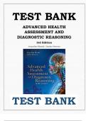 ADVANCED HEALTH ASSESSMENT AND DIAGNOSTIC REASONING 3RD EDITION BY JACQUELINE RHOADS TEST BANK ISBN- 978-1284105377