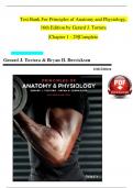 TEST BANK For Principles of Anatomy and Physiology, 16th Edition by Gerard J. Tortora, Verified Chapters 1 - 29, Complete Newest Version