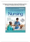 Test Bank for Fundamentals of Nursing 10th Edition by Taylor | All Chapters | Complete Guide Latest Version 2023