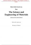The Science and Engineering of Materials (Enhanced Edition) 7e Donald Askeland, Wendelin Wright (Solutions Manual All Chapters, 100% original verified, A+ Grade)