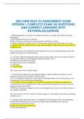 2023 HESI HEALTH ASSESSMENT EXAM VERSION 1 COMPLETE EXAM 160 QUESTIONS AND CORRECT ANSWERS WITH RATIONALES|AGRADE 1. Which information is a priority for the RN to reinforce to an older client after intravenous pylegraphy? A) Eat a light diet for the rest 