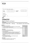 AQA AS CHEMISTRY Paper 1 JUNE 2023 QUESTION PAPER > Inorganic and Physical Chemistry