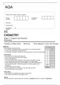 AQA AS CHEMISTRY Paper 2 JUNE 2023 QUESTION PAPER > Organic and Physical Chemistry
