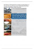 Test Bank&Solution Manual  for Managerial Accounting Creating Value in a Dynamic Business Environment CANADIAN EDITION Canadian 2nd Edition Hilton Marchesi