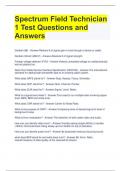 Spectrum Field Technician 1 Test Questions and Answers
