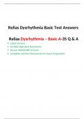 Relias Dysrhythmia Basic Test Answers 2023/2024