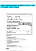 Edexcel as level english literature question paper 1 june 2023 + mark scheme