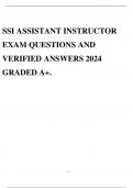SSI ASSISTANT INSTRUCTOR EXAM QUESTIONS AND VERIFIED ANSWERS 2024 GRADED A+.