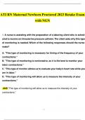 ATI RN Maternal Newborn Proctored 2023 Retake Exam with NGN Questions and Answers (Verified Revised Full Exam)