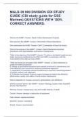 MALS-39 900 DIVISION CDI STUDY GUIDE (CDI study guide for GSE Marines) QUESTIONS WITH 100% CORRECT ANSWERS.