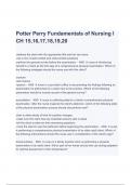  Fundamentals of Nursing Potter Perry Test Bank CH 15,16,17,18,19,20 (A+ GRADED)