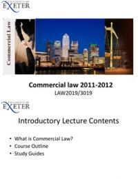 Introduction to commercial law