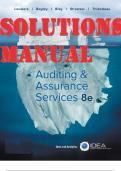 Auditing & Assurance Services 8th Edition by Timothy Louwers, Allen Blay, David Sinason, Jerry Strawser, Jay Thibodeau Solution Manual