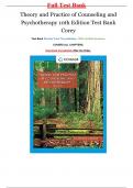 Test Bank Theory and Practice of Group Counseling 10th Edition by Gerald Corey