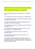 CMN 568 -Unit 3 Combo Test Questions  With Verified Answers | updated