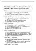 Guideline - Dissertation IAS40 Investment Property