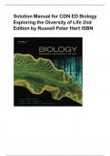 Solution Manual for CDN ED Biology  Exploring the Diversity of Life 2nd  Edition by Russell Peter Hert ISBN