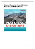 Solution Manual for Natural Disasters  Canadian 4th Edition Abbott