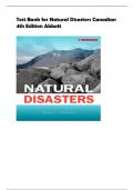 Test Bank for Natural Disasters Canadian  4th Edition Abbott