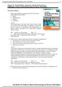TEST BANK For Clayton’s Basic Pharmacology for Nurses 19th Edition By Michelle Willihnganz | Complete Chapter's 1 - 48 | 100 % Verified