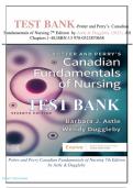 TEST BANK -Potter and Perry’s  Canadian Fundamentals of Nursing 7th Edition  by Astle & Duggleby (2023), All Chapters 1-48,ISBN-13 978-0323870658