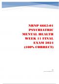     NRNP 6665-01 Psychiatric Mental Health Week 11 Final Exam 2022  (100% Correct Answers & Explanations)