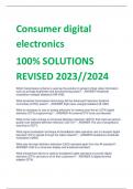 UPDATED Consumer digital electronics 100% SOLUTIONS REVISED 2023//2024 (A+ GUARANTEE)