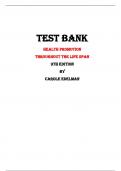 Health Promotion  Throughout the Life Span  9th Edition Test Bank By Carole Edelman | Chapter 1 – 25, Latest - 2023/2024|