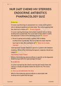 Pharmacology - Rasmussen NUR 2407 CHEMO HIV STEROIDS ENDOCRINE ANTIBIOTICS PHARMACOLOGY QUIZ